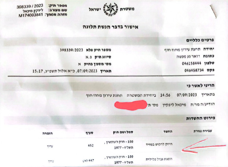 התלונה במשטרה