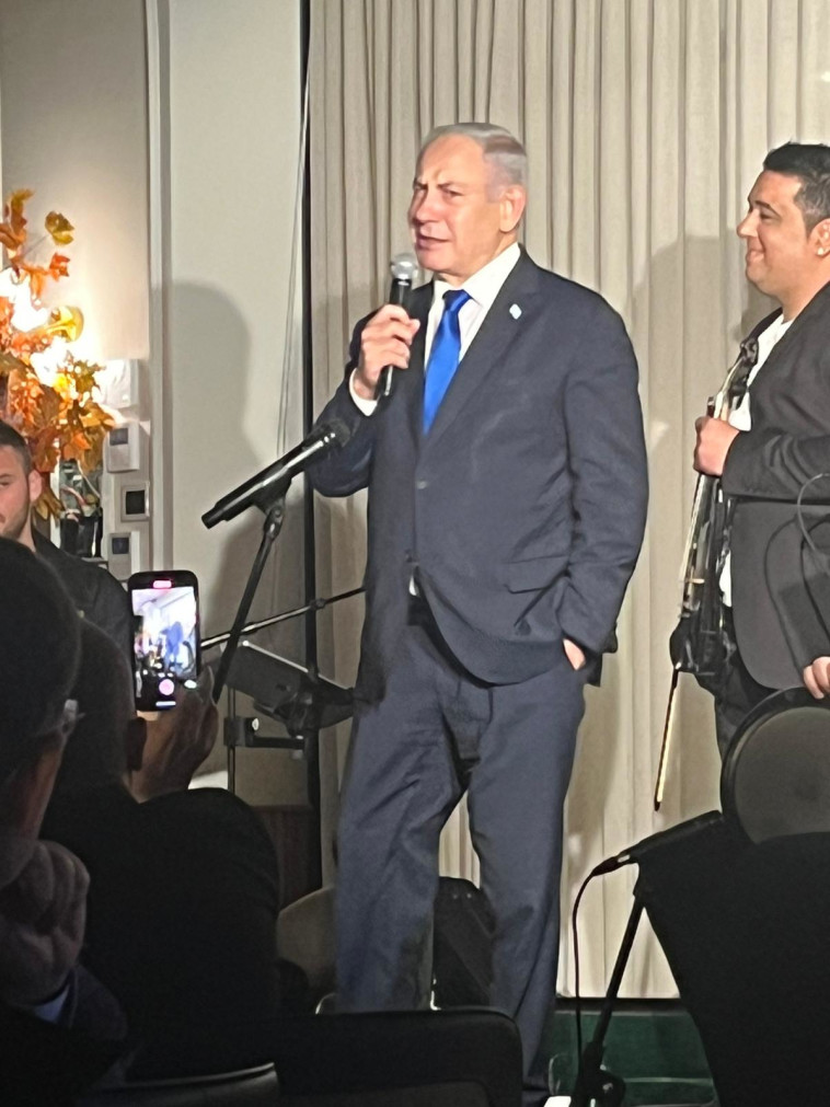 בנימין נתניהו נואם במהלך ערב הגיבוש 