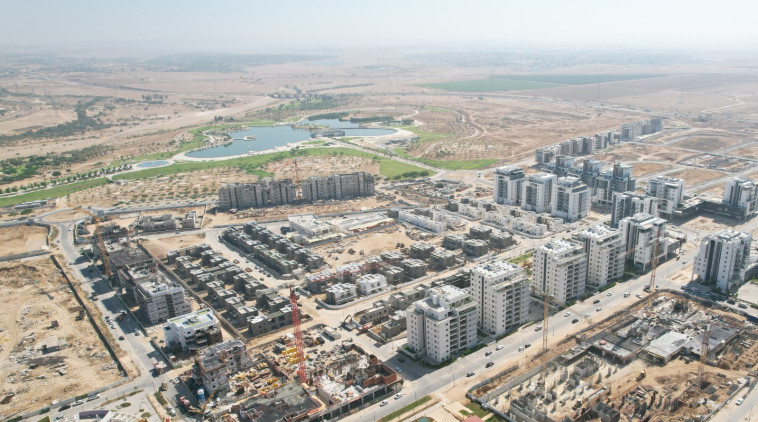 בניה ופיתוח בשכונת הפארק בבאר שבע, בסמוך לפארק הנחל (צילום: באדיבות החברה הכלכלית לפיתוח באר שבע)