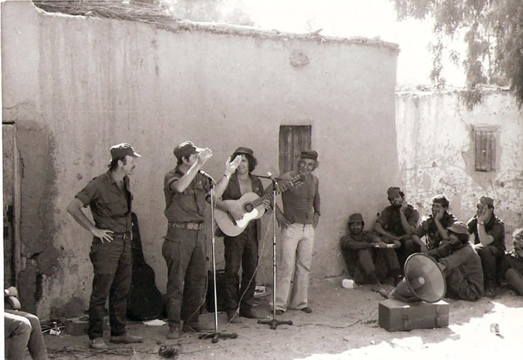 הדודאים עם שלמה - וישינסקי ואורי לוי  (צילום: באדיבות ישראל גוריון)