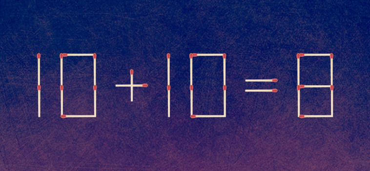 הזיזו רק גפרור אחד כדי לפתור את התרגיל הזה