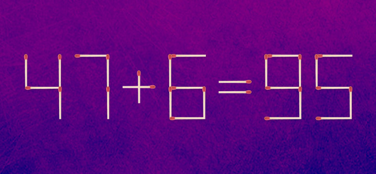 הזיזו רק גפרור אחד כדי לפתור את התרגיל הזה