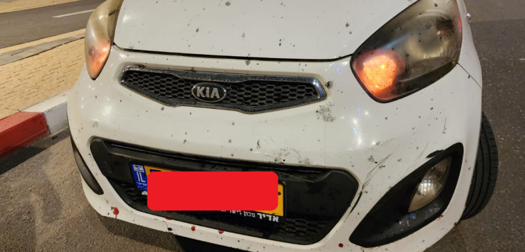 טיפות דם של המחוסל באור יהודה על רכבה של אזרחית