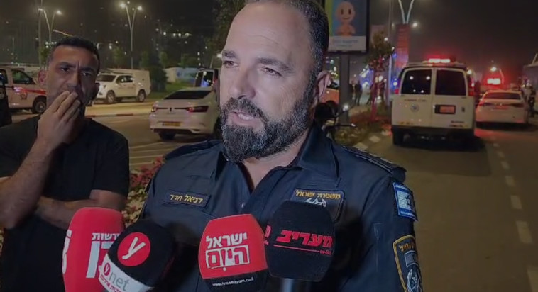 ניצב משנה דניאל חדד בזירת הפיצוץ באור יהודה