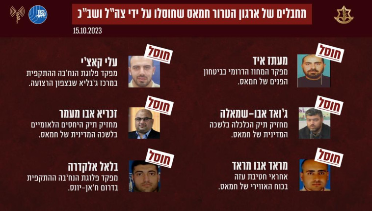 בכירי חמאס שחוסלו על ידי כוחות הצבא 