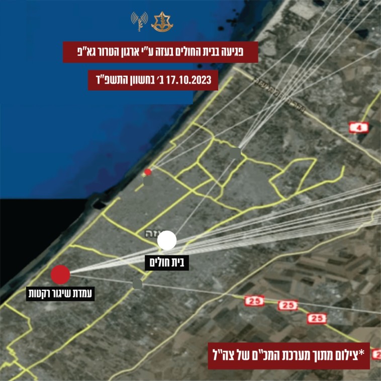 תצלום מתוך מערכת זיהוי השיגורים הצה''לית