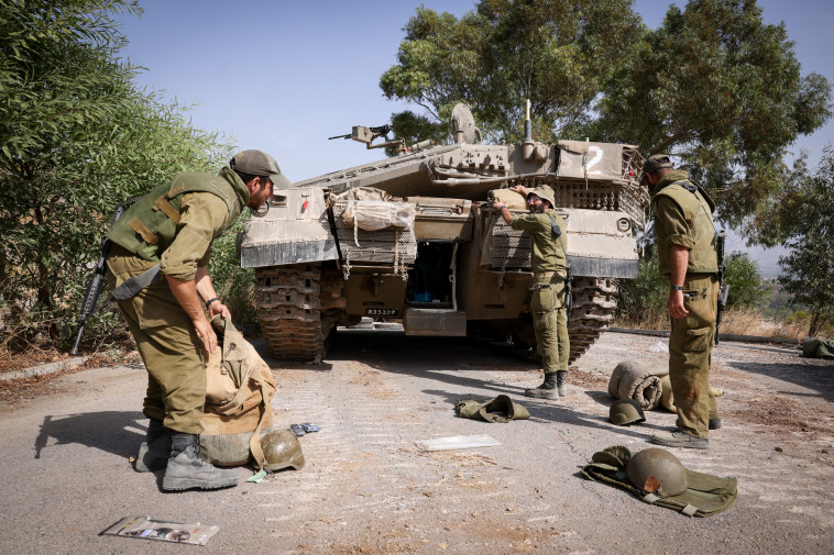 חיילי צה''ל בגבול לבנון (צילום: דוד כהן פלאש 90 )