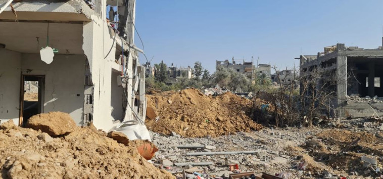 הריסות בבית חאנון ברצועת עזה