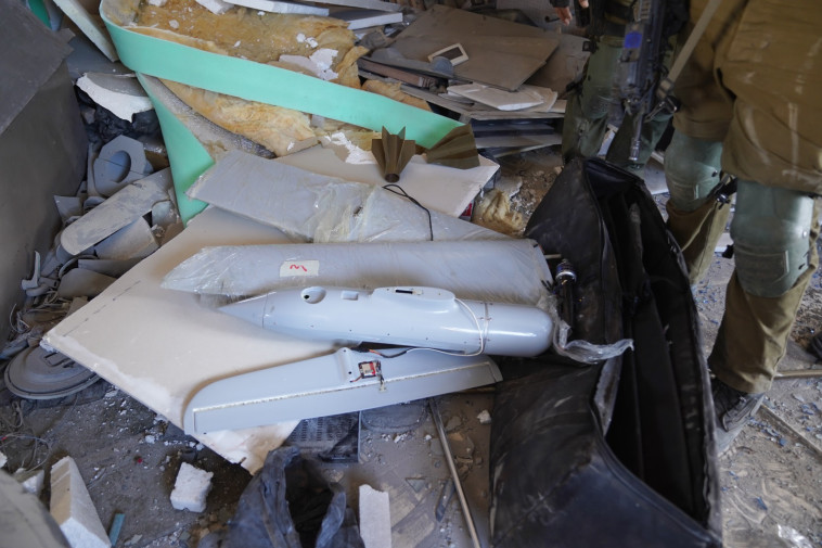 פעילות הכוחות וחלק מאמצעי הלחימה שנמצאו בבניין מגורים בצפון רצועת עזה