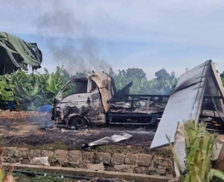 המשאית שהותקפה בעומק לבנון