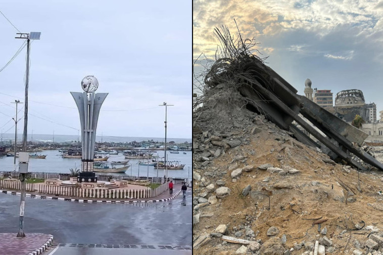 אנדרטת אירועי המרמרה בעזה: לפני ואחרי