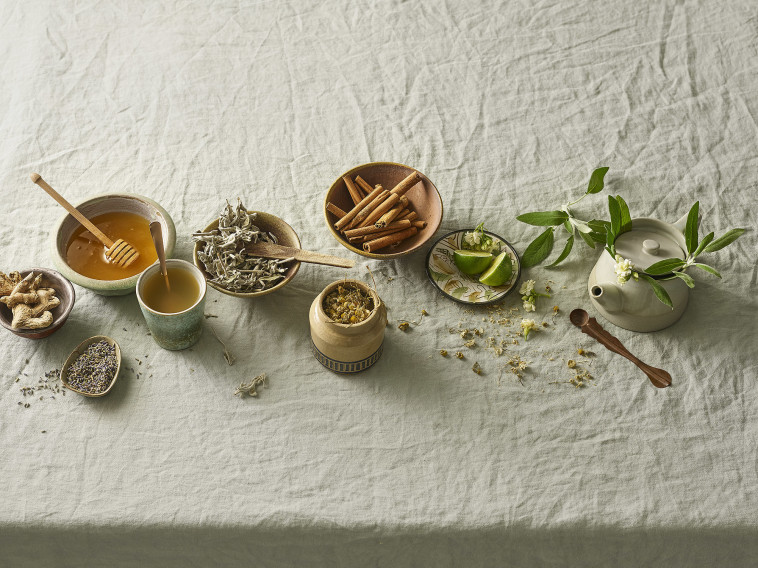 חליטת תה ירוק וצמחי תבלין (צילום: באדיבות יחצ ויסוצקי)