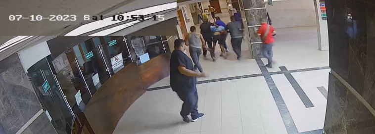 מתוך תיעוד שנתפס מבית החולים שיפא ב-7 באוקטובר