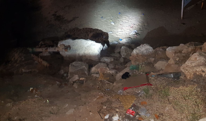 זירת האירוע בבת ים צילום: דוברות המשטרה