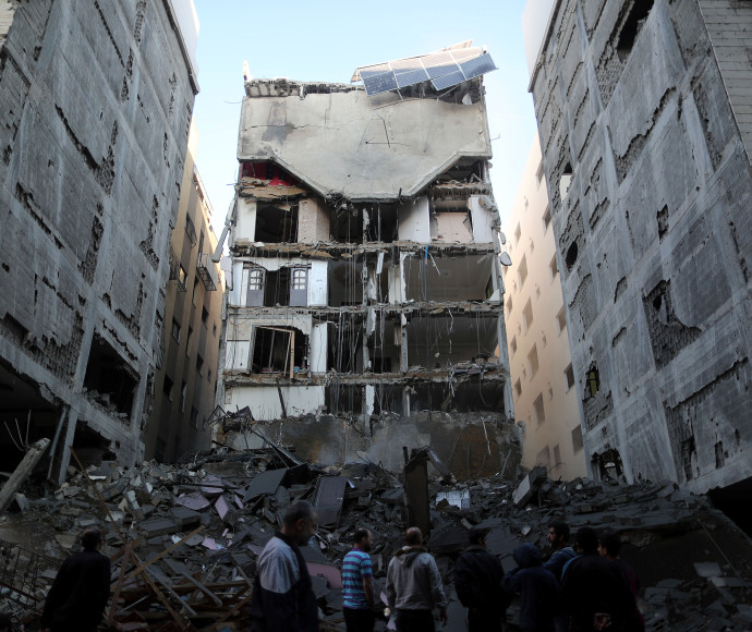 160 מטרות טרור, בניינים שהותקפו ע"י צה"ל ברצועת עזה. צילום: רויטרס
