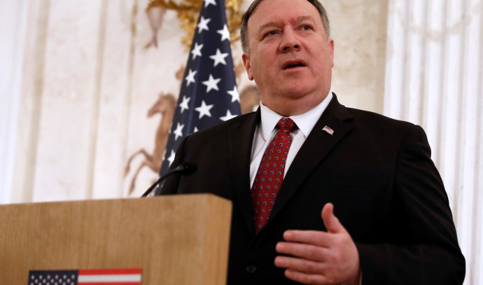 מסתבך בפרשה? מייק פומפאו, צילום: רויטרס