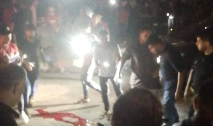 הפיצוץ בעזה אמש. צילום: רשתות ערביות