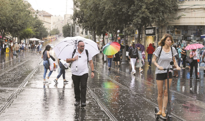 גשם בירושלים. צילום: מרק ישראל סלם