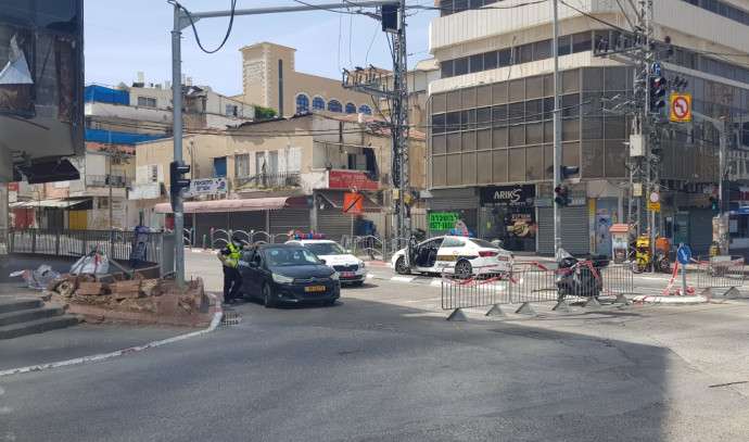 מחסום בכניסה לבני ברק מציר ז'בוטינסקי