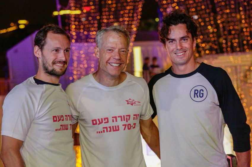 פול קול, אביב בושינסקי וגרגורי גוטייה (צילום: נמרוד אהרונוב)