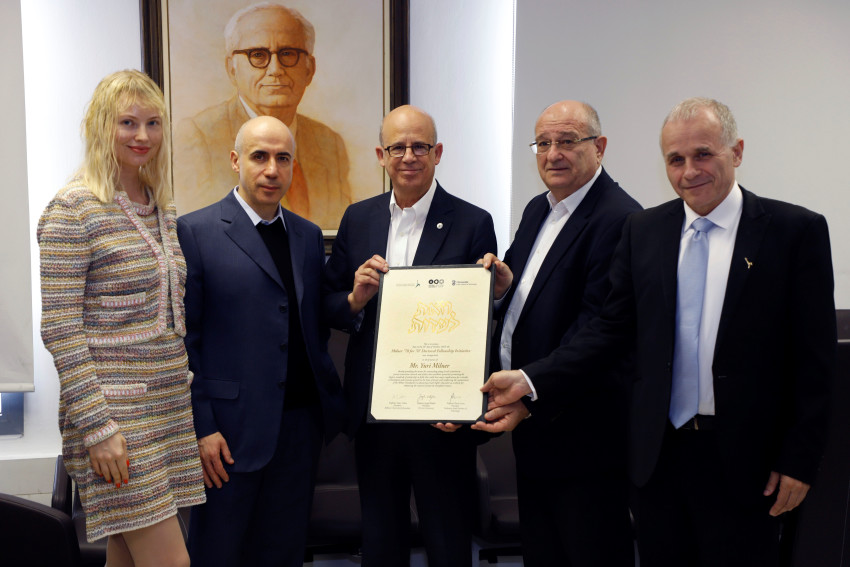 אשר כהן, פרץ לביא, יוסף קלפטר, יורי ויוליה מילנר (צילום: יונתן צור)