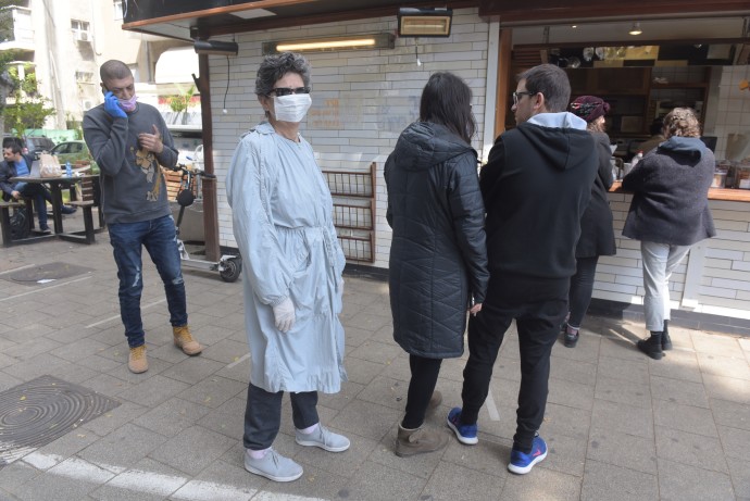 קורונה בתל אביב. צילום: אבשלום ששוני