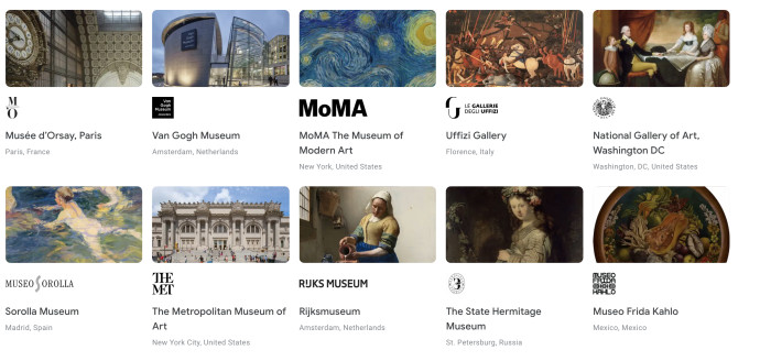 Google Arts &amp; Culture. צילום מסך