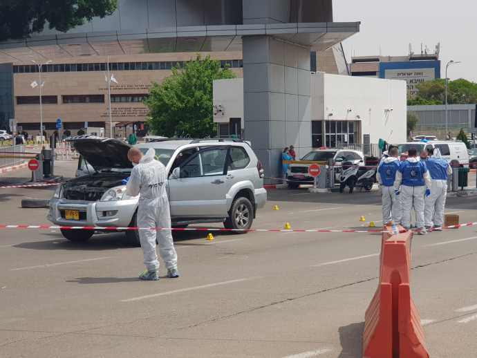 אירוע דקירה בבית החולים תל השומר. צילום: אלון חכמון