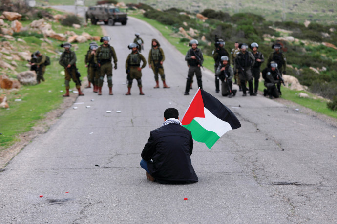 מחאה בבקעת הירדן. צילום: רויטרס