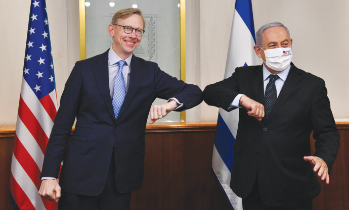 בנימין נתניהו, בריאן הוק. צילום: חיים צח לע
